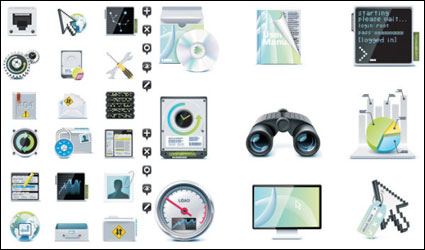 Server theme icon vector material