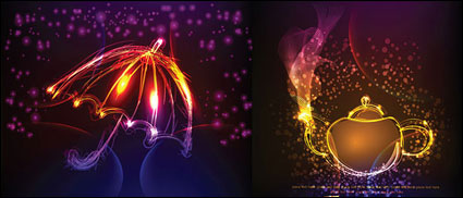 Items drawn into the light Vector