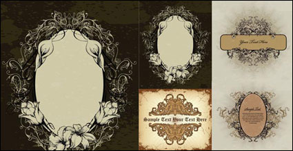 European gorgeous pattern vector material