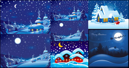 Christmas night Vector