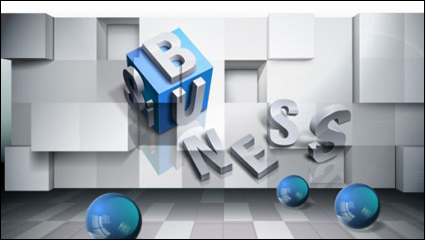 Three-dimensional creative business space background vector -4