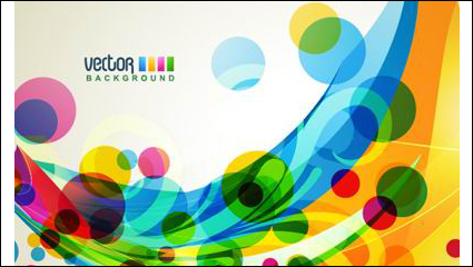 Brilliant dynamic design background template vector material -2