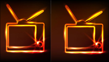 Glare TV vector material