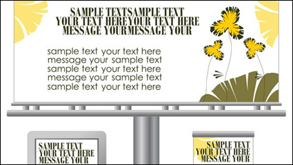Light box billboards template design vector -1