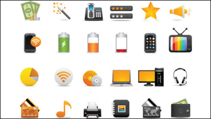 Beautiful and practical icon 02-- vector material
