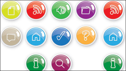 Exquisite button icons 06-- vector material