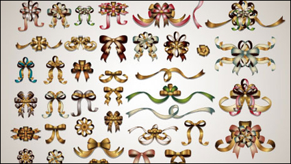 Ribbon theme label vector material -2