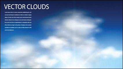 Blue sky and clouds vector