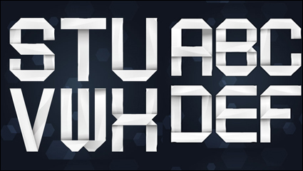 Origami alphabet 01 - vector material