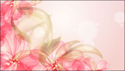 Colorful flowers background 03 - vector material