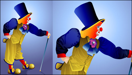 Clown illustrator 01 - vector material