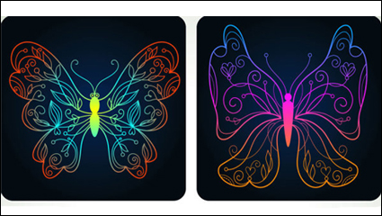 Beautiful butterfly pattern 04 - vector material