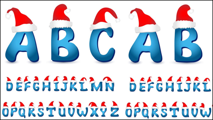 Cute Christmas letter 01 - vector material