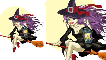 Cartoon Witch 01 - vector material
