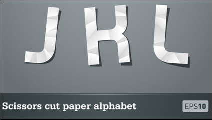 Paper-cut letters 02 - Vector material