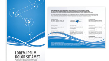 Exquisite three folding template 04 - vector material