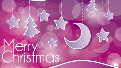 Christmas decoration background 01 - vector material