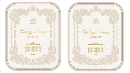 European pattern certificate template 02 - vector material