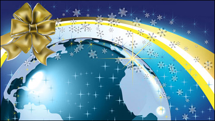 Christmas background 02 - vector material