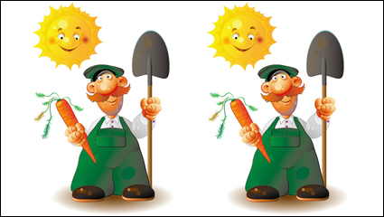 Farm workers 03 - vector material