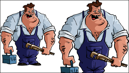 Cartoon character illustrator 09 - vector material