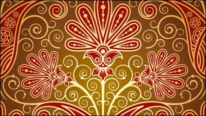 Continental exquisite pattern background 02 - vector material