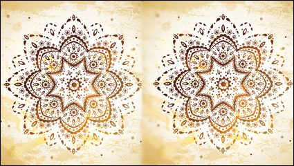 Retro pattern vector material