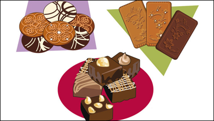 Cartoon pastry 01 - vector material