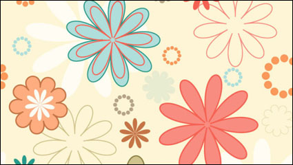 Cartoon pattern background 02 - vector material