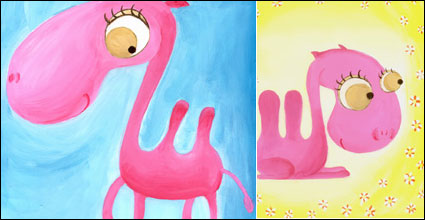 Pink camel vector material