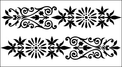 European-style lace Vector -1