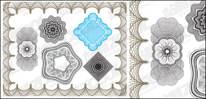 Vector style security lines texture material-2