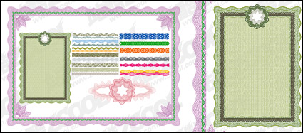 Vector style security lines texture material-4