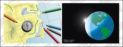 Map the Earth cdr vector material