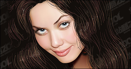 Rendering a realistic AI women vector material