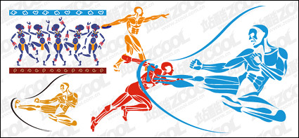 sports figures vector material