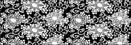 Vector traditional tiled background material-23