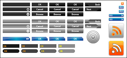 Web Design button vector case material