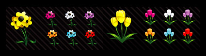 Crystal cartoon style flower