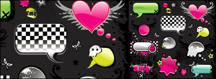 Vector material elements of the trend web2.0