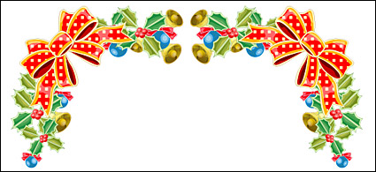 Christmas exquisite lace Vector material -19