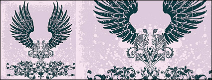 Patterns and trends wings element vector material