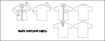 Vector line drawing shirts